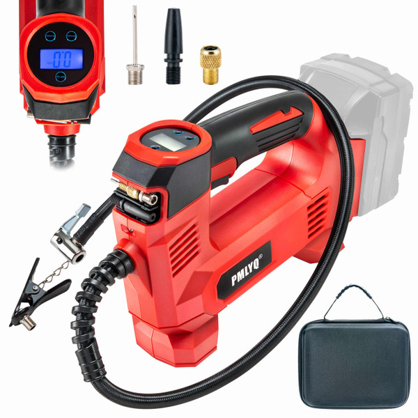 PMLYQ Cordless Tire Inflator for Milwaukee M18 Battery,Lithium Car Air Pump, Portable LED Handheld Air Pump with Digital Pressure Gauge for Car tires, Motorcycle,Bicycle, Ball(Tool Only, NO Battery) PMLYQ Cordless Tire Inflator for Milwaukee M18 Battery,Lithium Car Air Pump, Portable LED Handheld Air Pump with Digital Pressure Gauge for Car tires, Motorcycle,Bicycle, Ball(Tool Only, NO Battery)