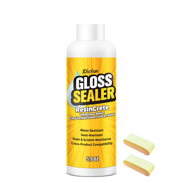 Air Dry Clay Glaze, Clay Varnish for Air Dry Clay/Polymer Clay Sealer, ResinCrete, Varnish for Pottery&Acrylic Paint, Waterproof & Stain Resistant, Design for Air Dry Clay Pottery (Gloss, 5.9OZ) Air Dry Clay Glaze, Clay Varnish for Air Dry Clay/Polymer Clay Sealer, ResinCrete, Varnish for Pottery&Acrylic Paint, Waterproof & Stain Resistant, Design for Air Dry Clay Pottery (Gloss, 5.9OZ)
