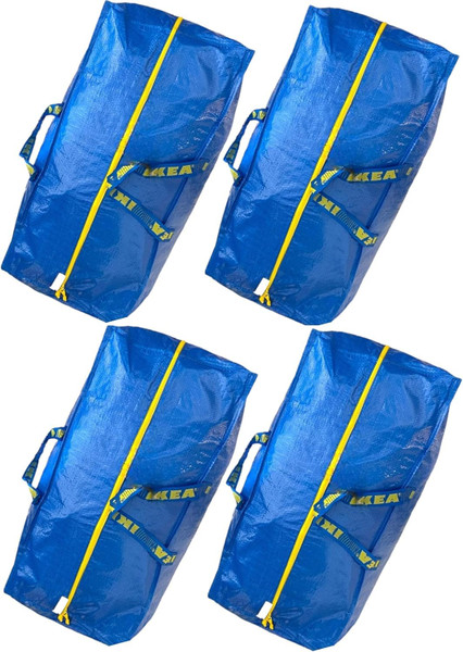 IKEA 901.491.48 Frakta Storage Bag, Blue, 4 Pack