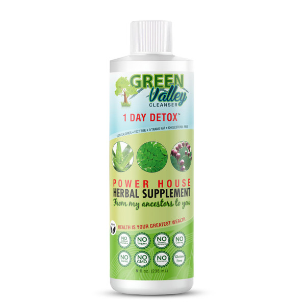 Green Valley Cleanser – Natural Herbal Colon Cleanse Detox Supplement | Supports Digestion, Bloating Relief & Regularity | 8 oz Liquid