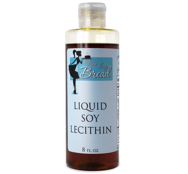 Fast Easy Bread Soy Lecithin Liquid (8 oz) | Easy-to-Use | Available in Mess-Free Squeezable Bottle | Natural Food-Grade Emulsifier | Enhances Dough Texture and Ingredient Distribution