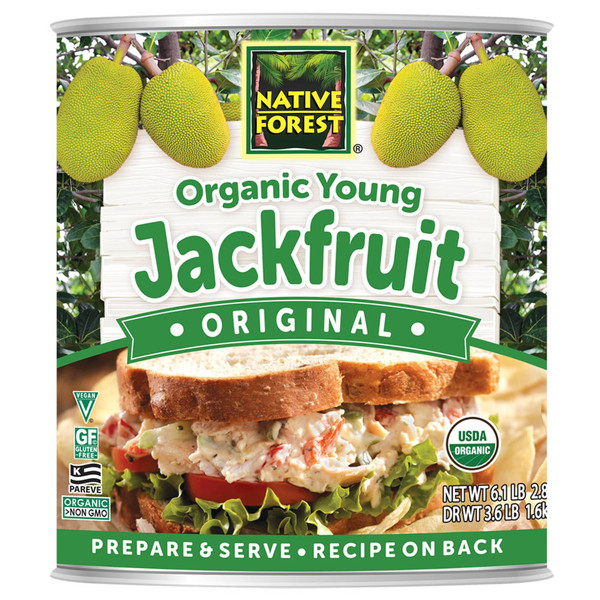 Native Forest Organic Young Jackfruit - Great Meatless Alternative, Plant Based Meat, Ideal Texture, Soy Free, Non-GMO Project Verified, USDA Organic - 6.1 Lb