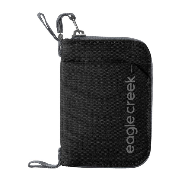 Eagle Creek Stash RFID Wallet – Slim Travel Wallet with RFID Blocking – Secure Passport, Cards & Cash – Lightweight, Water-Resistant Nylon – Zipper Closure – Unisex Design - Black