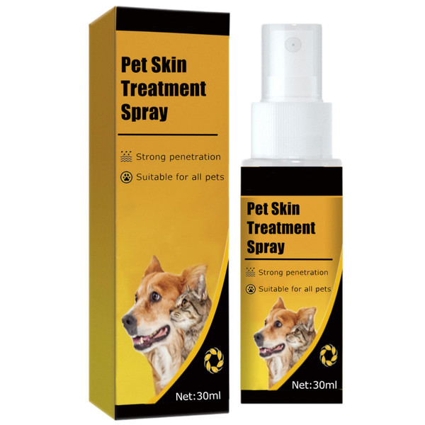 YILIXI Pet Skin Sprays for Dogs & Cats, Pet Skin Treatment Spray, Nature Soothing Spray for Clean and Soft Skin, Pet Skin Care Spray for All Animals, 30ML