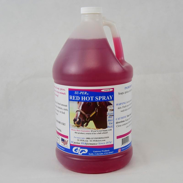 SU-PER Red Hot Spray Deterrent for Horses - 1 Gallon