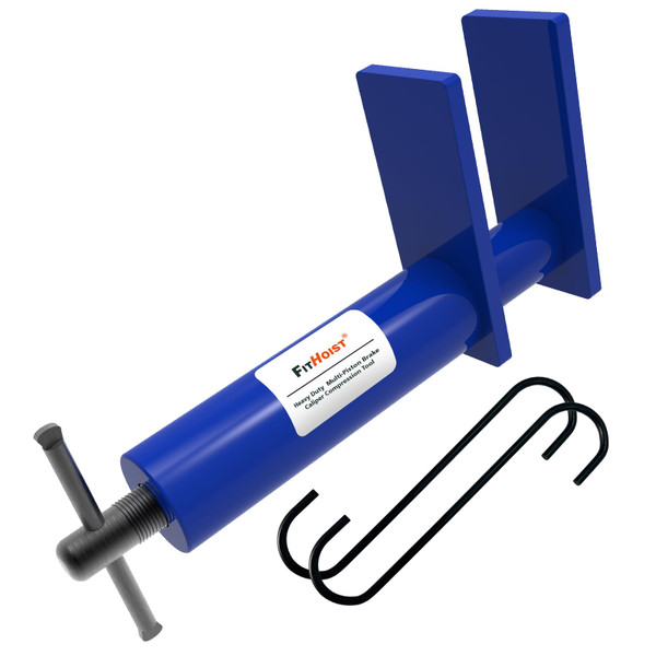 FITHOIST Multi Piston Brake Caliper Compression Tool,4 in 1 Universal Heavy Duty Brake Pad Spreader for 1,2,4,6 Piston with 2 Brake Caliper Hangers for Automotive, Motorcycle,Car Brake Repair