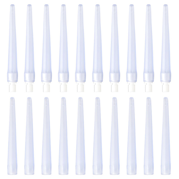 20 Pcs Enema Replacement Flexible Tips for Enema Kit with Connectors, Soft Enemas Attachment Backup Tips for Colon Cleansing PVC Comfortable Reusable Nozzle Enema Attachment