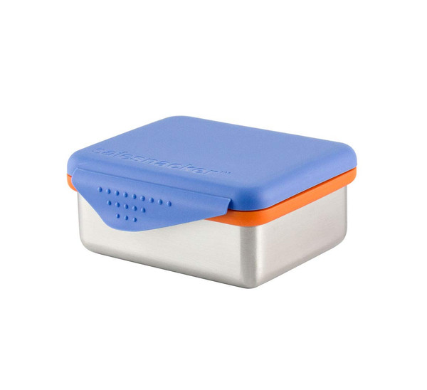 New Wave Enviro Safe Snacker, Stainless Steel Food Container, BPA Free, Stackable and Cabinet Friendly, Blue, Medium Size, 13oz. Capacity