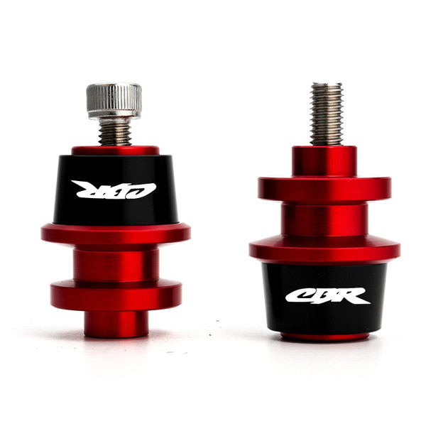 MOWOK Fit for CBR 600RR 1000RR CBR150 CBR100F CBR1000RR CBR600RR CBR1100XX CBR400RR CBR400F CBR450SR CBR900RR CBR954RR Motorcycle Swing Arm Spools Sliders M8 SwingArm stand screws (Red)