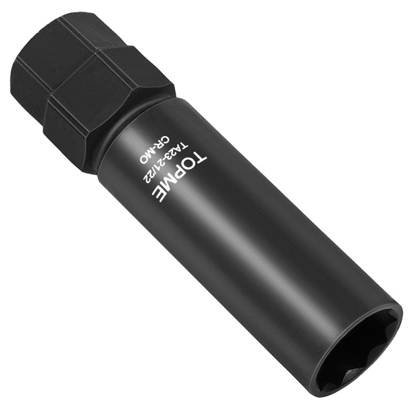 10 Spline Lug Nut Socket, Replacement for TA23-21/22, Compatible with Bimecc 10 Spline Lug key, for Removing 10 Point Lug Nut Key for Truck Large SUV with 13/16 and 7/8 Hex Drive, CR-MO
