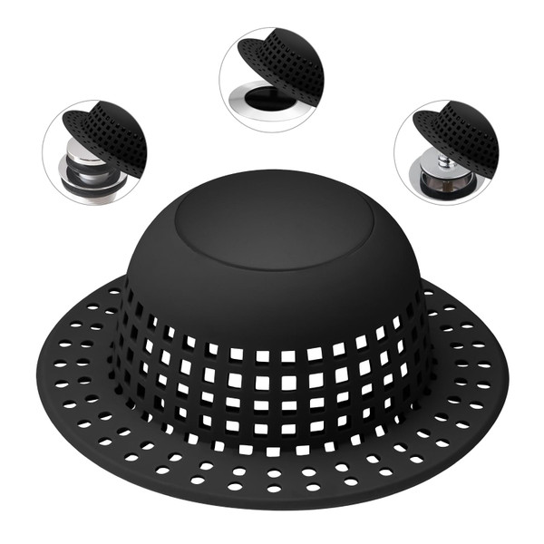 Aluvor Shower Drain Hair Catcher Bathtub Drain Cover Shower Protector for Pop-Up & Regular Drains