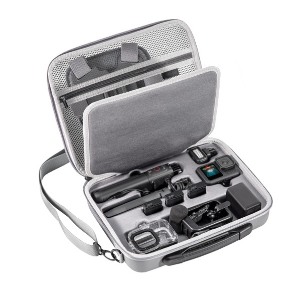 Carrying Case for GoPro Hero 13 12 11 10 9 8 7 Action Camera Hard Organizer Case Carrying Bag Accessories Travel Storage Chest Mount/Media Mod/Volta Protective Housing for dji osmo action 6 5