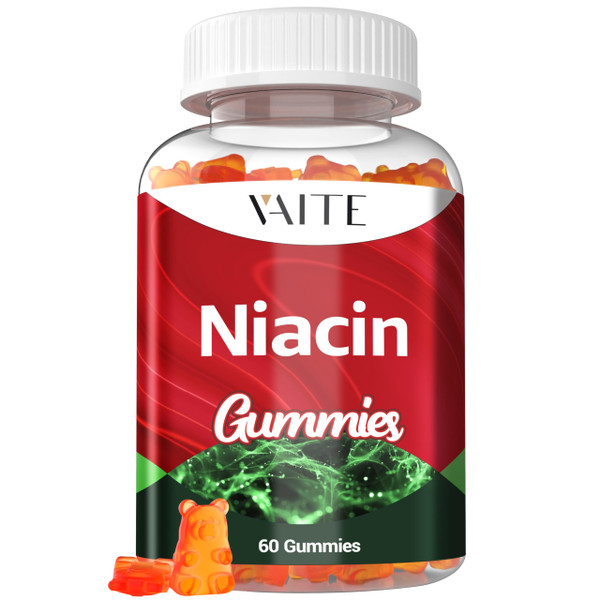 Niacin (Vitamin B3) 1000mg Supplement – Antioxidant & Energy Support, Nicotinic Acid for Nutrient Conversion & Skin Hydration, Sugar-Free, 60 Vegan Gummies, Non-GMO, Daily Chewable