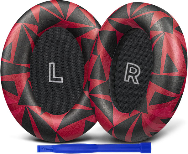 SOULWIT Replacement Earpads for Bose QC Ultra/New QuietComfort Ultra(2nd Gen) Wireless Headphones, Ear Pads Cushions with Softer Protein Leather, High-Density Noise Isolation Foam - Red Storm