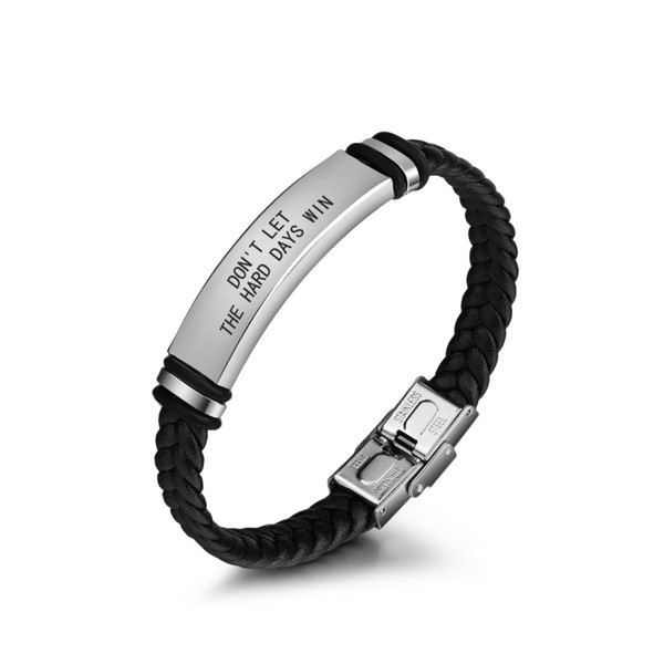 Dont Let The Hard Days Win Bracelet for Women Men Adjustable Engraved Bracelet Stainless Steel Tube Inspirational Little Words Project Hard Times Jewelry Gifts for Men Christmas Gifts Stocking Stuffers Dont Let The Hard Days Win Bracelet for Women Men Adjustable Engraved Bracelet Stainless Steel Tube Inspirational Little Words Project Hard Times Jewelry Gifts for Men Christmas Gifts Stocking Stuffers