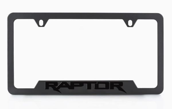 Ford Raptor Blacked Out Metal License Plate Frame