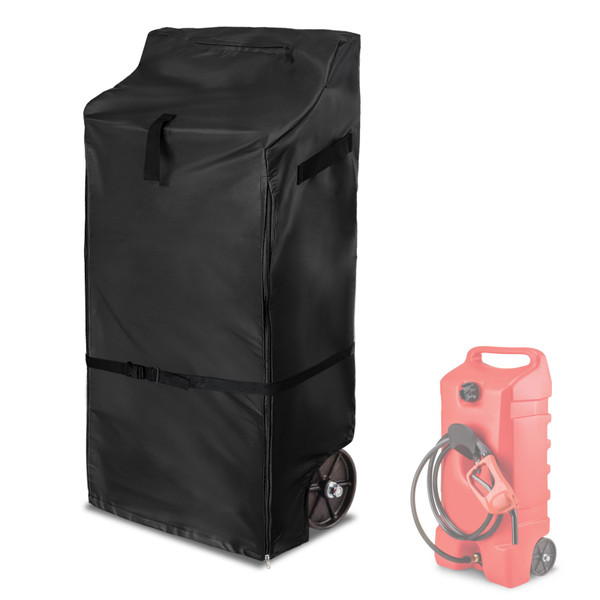 Portable Gas Tank Cover,for 14 Gallon Portable Gas Fuel Tank Container Cover,Anti-UV Waterproof Gas Caddy Cover,With Insulation Aluminum Foil,Prevent High Temperatures.Cover Only