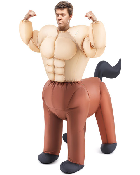 Funnysoft Inflatable Centaur Muscle Costume for Men Adult Funny Halloween Inflatable Costume Forum Centaur Suit for Halloween Christmas Carnival Cartoon Cosplay Party