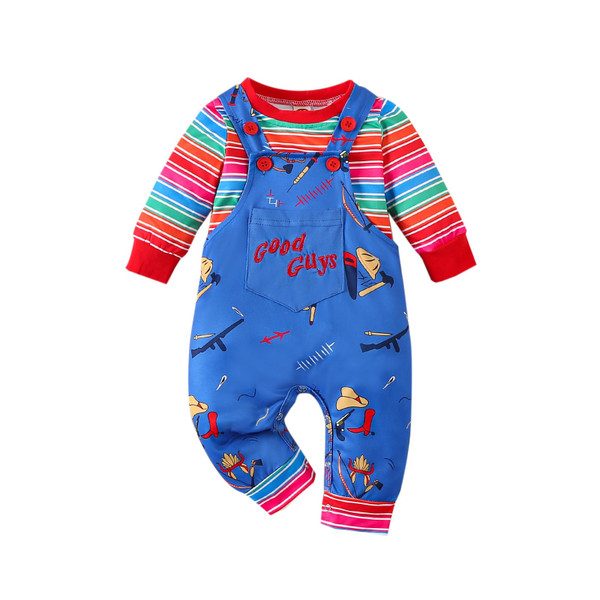 Gakizon Baby Boy Halloween outfits,Infant baby Toddler Boy Chucky Outfit Good guy Outfits