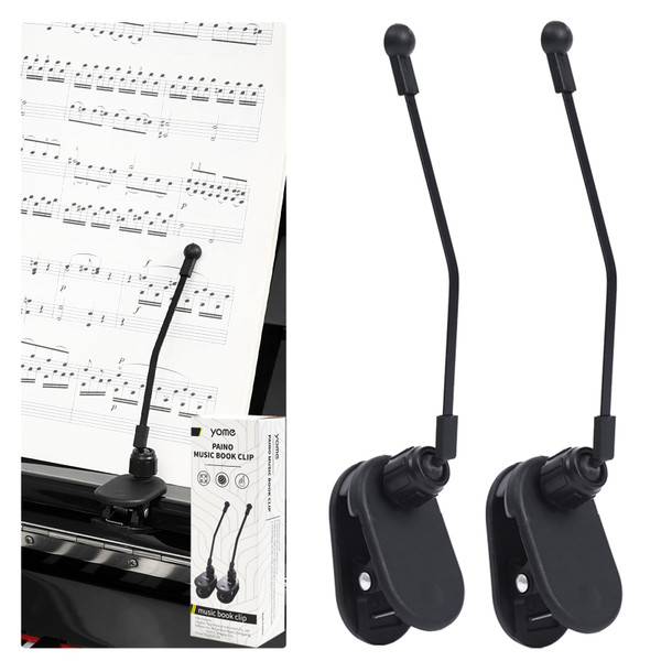 YOMEKASO Durable Piano Music Book Clip - Page Holder for Music Stand, Perfect for Piano Accessories and Music Binders