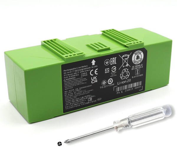 RHKRKQN ABL-F Battery Replacement for iRobot Roomba i8 i8+ i7 i7+ 7150 7156 7158 7550 7558 i6 i4 4150 i4+ 4550 4552 i3 i3+ 3150 3158 3550 3556 e5 e5150 e5152 e5154 e6 6198 e6198 J7 7550 J7550 7150