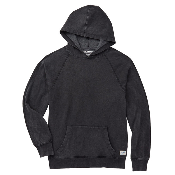 Fair Harbor The Saltaire Hoodie –– Men's Relaxed Vintage Wash Hoodie –– Incredibly Soft, Lightweight, and Breathable Black