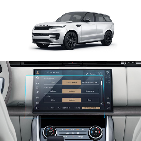 LANTU Car Screen Protector for 2023 2024 2025 Land Rover Range Rover Accessories Navigation Touchscreen Protector Film Tempered Glass HD Clear Anti-Glare 13.1''