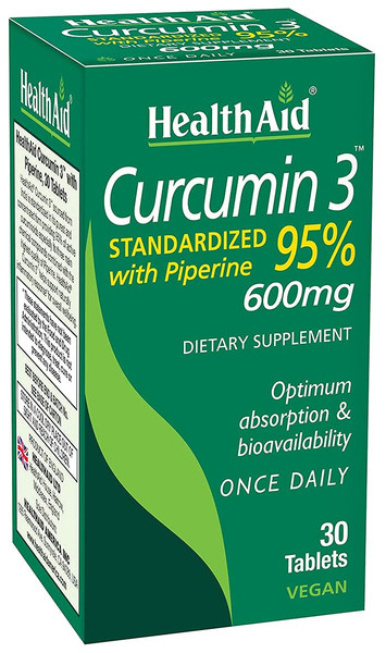 Curcumin Complex 600 mg, 30‑Count | Turmeric Extract with Bioperine for Enhanced Absorption, 95% Curcuminoids | Vegan, Daily Joint & Immune Support Supplement