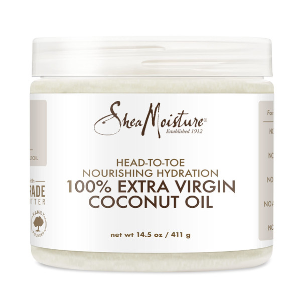 SheaMoisture Body Moisturizer For Dry Skin 100% Extra Virgin Coconut Oil Nourishing Hydration Soften And Restore Skin And Hair 14.5oz