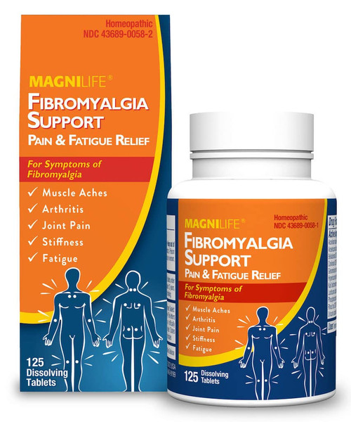 MagniLife Fibromyalgia Support, 125 Count, Homeopathic Pain Reliever for Arthritis, Muscle Aches, Weakness & Sensitivity, Targeted Pain & Stiffness Relief, Quick-Dissolving Fast-Acting Tablets