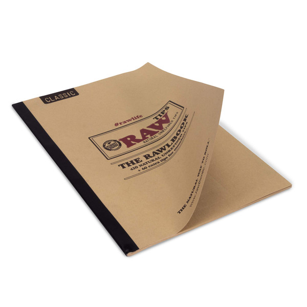 RAW Rawlbook | 10 Pages of Classic Original RAW Paper Tips - All Laid out in Tearable Sheets | Made for Insanely True Smokers