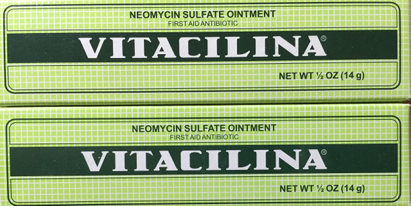 Vitacilina First Aid Antibiotic Cream, 2-pack