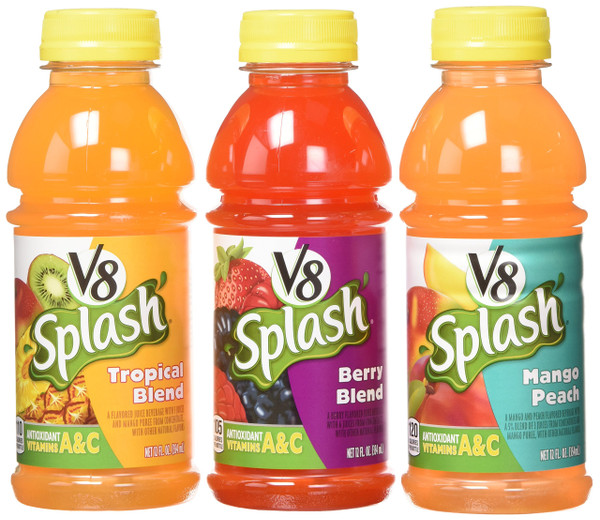 V8 Splash Variety Pack Juice (Pack of 18) 12 Fl Oz, 216 Fluid Ounce