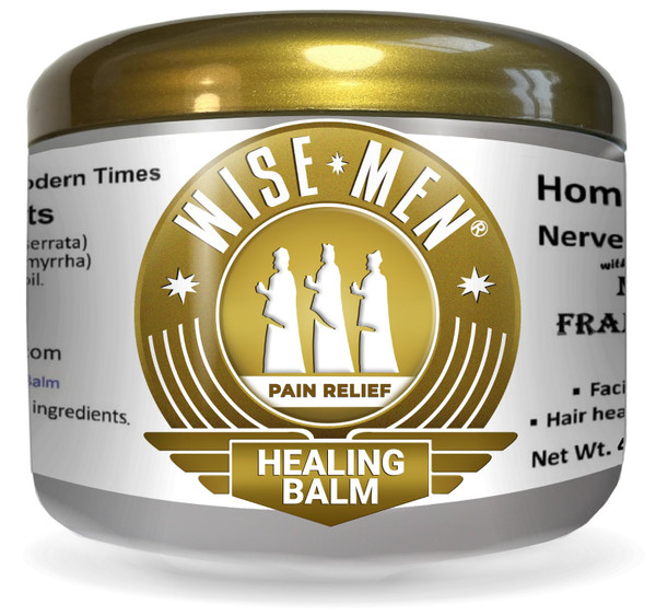 Wise Men Healing Balm with Myrrh and Frankincense Essential Oils for Neuropathy, Sciatica and Nerve Pain Massage and Skin Moisturizing