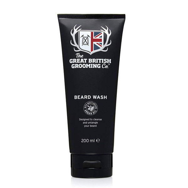 The Great British Grooming Co. Beard Wash Shampoo - with Argan Oil and Pro-Vitamin B5