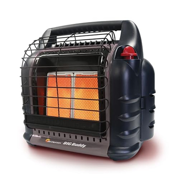 Mr. Heater F274830 MH18BRV Big Buddy Grey Indoor-Safe Portable RV Propane Heater (4,000 , 9,000 and 18,000 BTU)