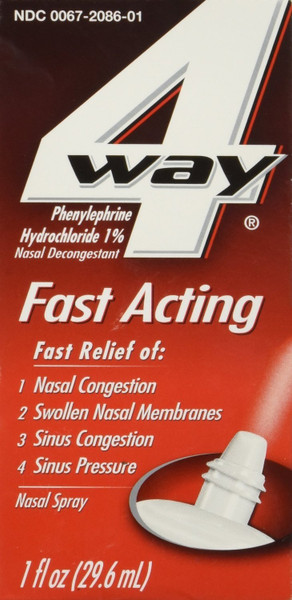 4-Way Fast Acting Nasal Spray, 1 fl.oz. Pr Bottle (3 Bottles)