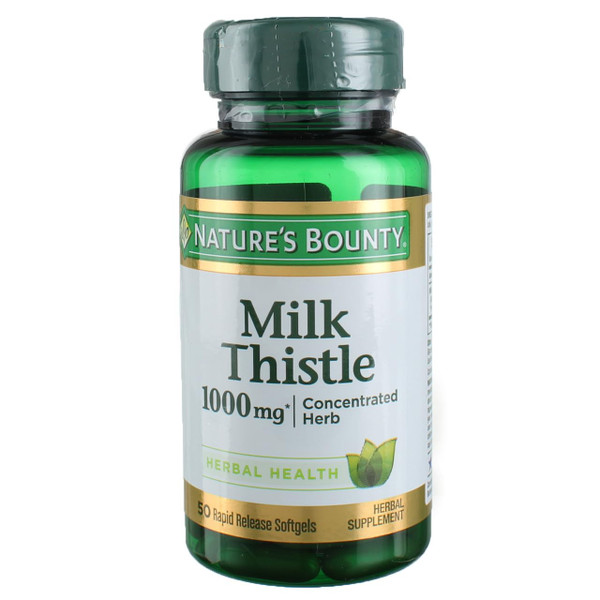 Nature's Bounty Milk Thistle 1000 mg, 50 Softgels (3 Pack)