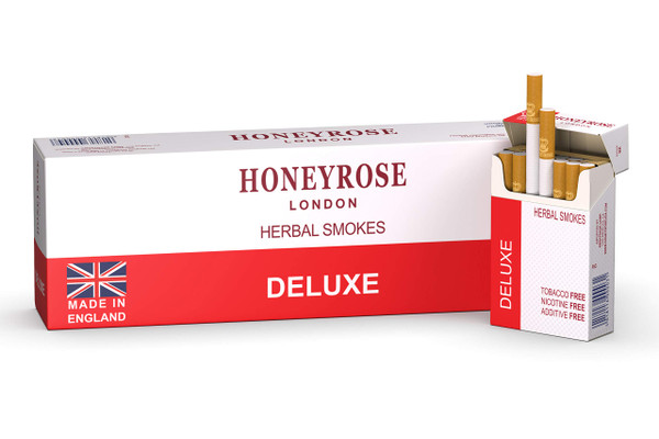 Honeyrose Deluxe - Nicotine Free, Made in England, 1 carton/10 Packs