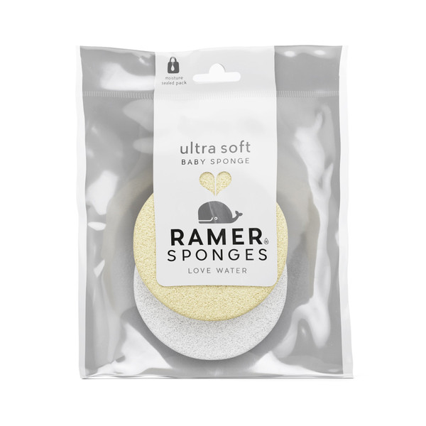 Ramer Ultra Soft Baby Twin Pack (Pale Yellow + White) by RAMER SPONGES
