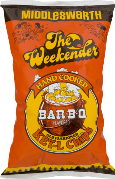 Middleswarth Hand Cooked Old Fashioned KET-L Potato Chips Bar-B-Q Flavored The Weekender (3 Bags)