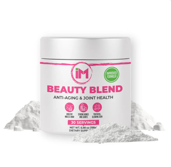 IM Beauty Blend | Collagen Powder with Hyaluronic Acid & B6 | Anti-Aging & Joint Health | Hair, Skin, & Nails | 30 servings Dietary Supplement IM Beauty Blend | Collagen Powder with Hyaluronic Acid & B6 | Anti-Aging & Joint Health | Hair, Skin, & Nails | 30 servings Dietary Supplement