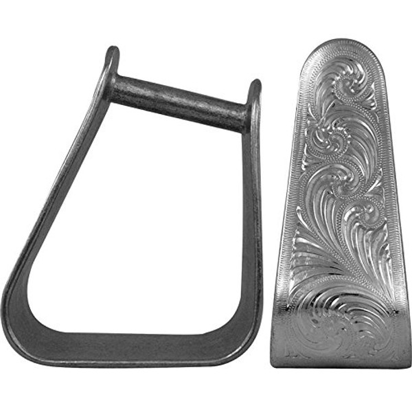 NRS Tack Angled Engraved 3in Roper Stirrup