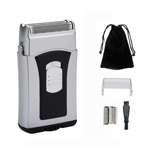 Men’s Foil Travel Shaver Tongtletech Electric Beard Razor Reciprocating Mini Washable Wet/Dry Hair Trimmer（Battery Operated）