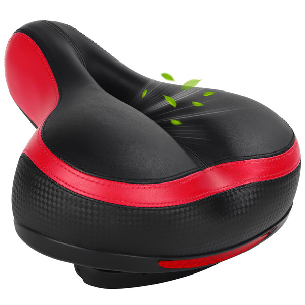 TONBUX Comfortable Bike Seat for Men & Women, Memory Foam Bike Saddle with Dual Shock Absorbing Ball, Universal Fit Bicycle Seat for Stationary, Mountain, Road, Cruiser, Electric Bike-1763982953