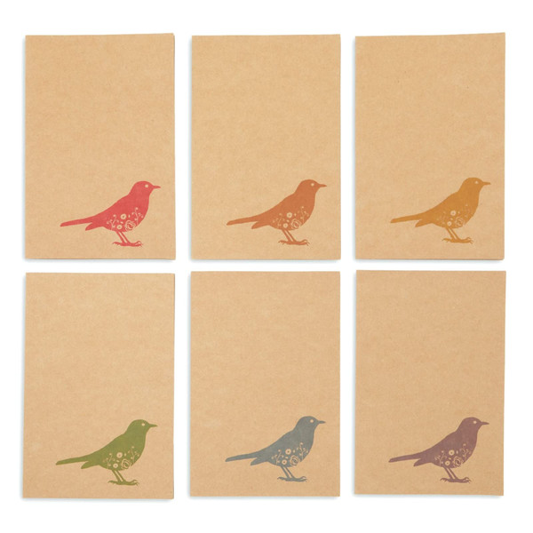Best Paper Greetings Blank Note Cards with Bird Design - 4 x 6 In, Brown, 36-Pack, Rustic - Kraft Paper Notecards & Envelopes