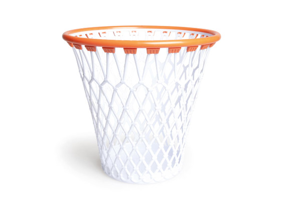 Excelsa Basketball Wastepaper Basket, Polypropylene, White