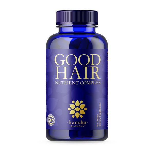 Kansha Alchemy Good Hair Growth Vitamins with Biotin for Longer, Thicker Hair - Ideal for All Hair Types - Plus DHT Blocker & Saw Palmetto, 60 Tabs