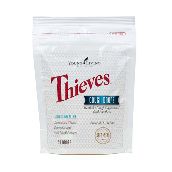 Thieves Cough Drops 30 Ct Essential Oil Infused by Young Living Essential Oils