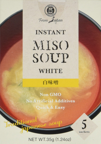 Muso From Japan Instant Miso Soup, White, 5 Servings, 1.24 Ounce total (Pack of 1)